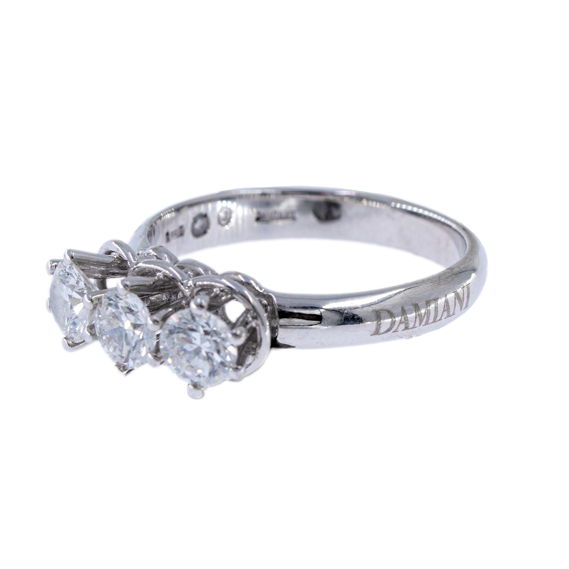 Damiani Anello Trilogy in Oro Bianco 18kt
