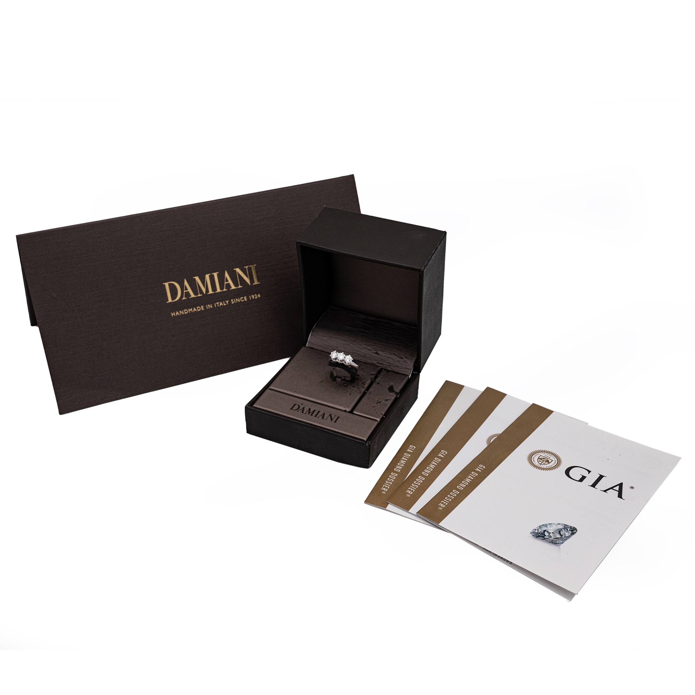 Damiani Anello Trilogy in Oro Bianco 18kt