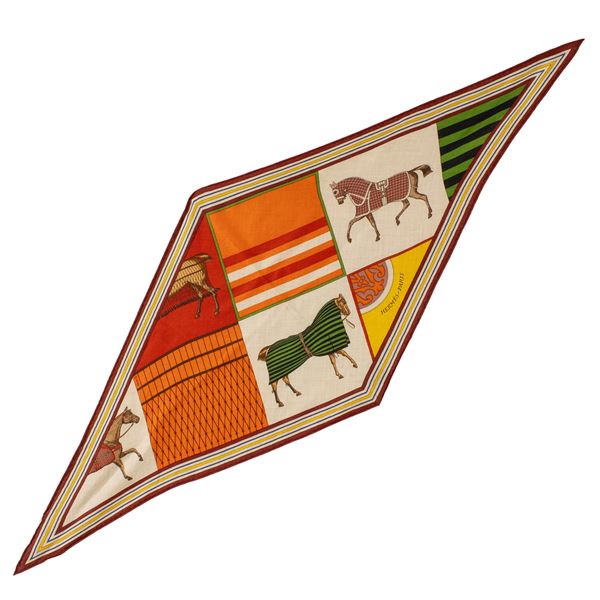 Hermes large triangle scarf  - Auction Fashion Vintage  - Colasanti Casa d'Aste