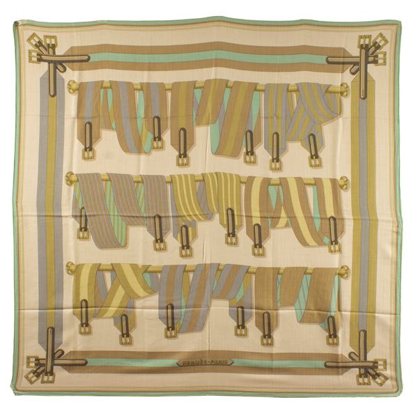 Hermes cashmere and silk shawl  - Auction Fashion Vintage  - Colasanti Casa d'Aste