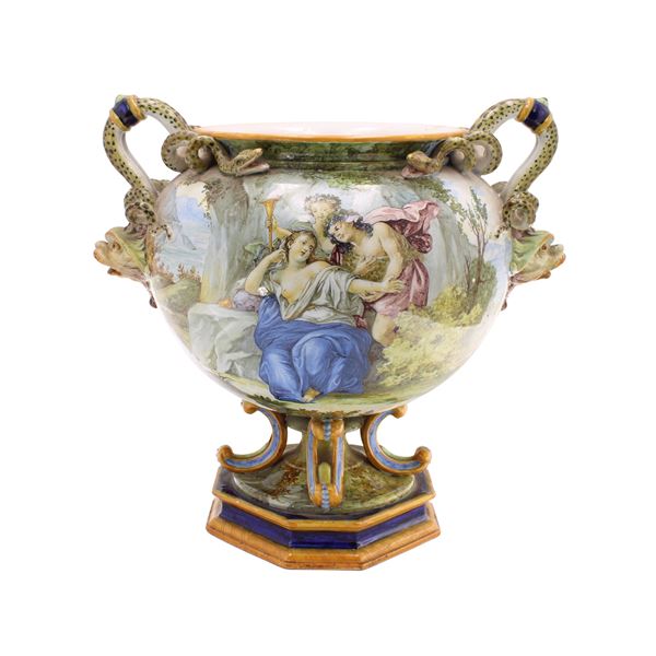 Vaso in porcellana Capodimonte