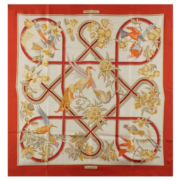 Hermes Caraibes collection vintage scarf  - Auction Fashion Vintage  - Colasanti Casa d'Aste