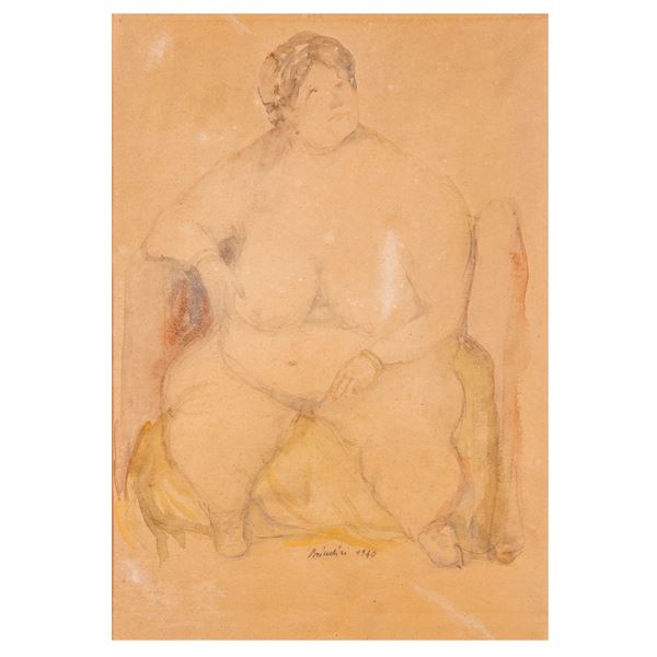Remo Brindisi  (Roma 1918 - Lido di Spina 1996)  - Asta Arte Moderna e Contemporanea- Web Only - Colasanti Casa d'Aste