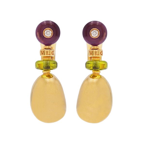 Bulgari  Mediterranean Eden collection pendant earrings