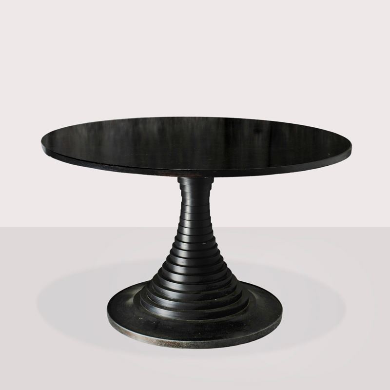Carlo De Carli, Tavolo circolare modello 180, legno, Italia, 1963