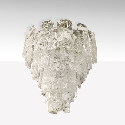 Mazzega, Lampada da soffitto in vetro trasparente