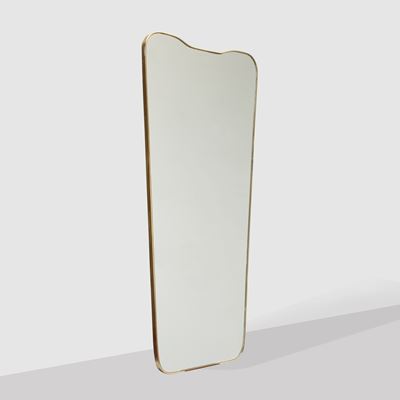 Gio Ponti, Specchio da parete in vetro specchiato e ottone, Italia, anni '50