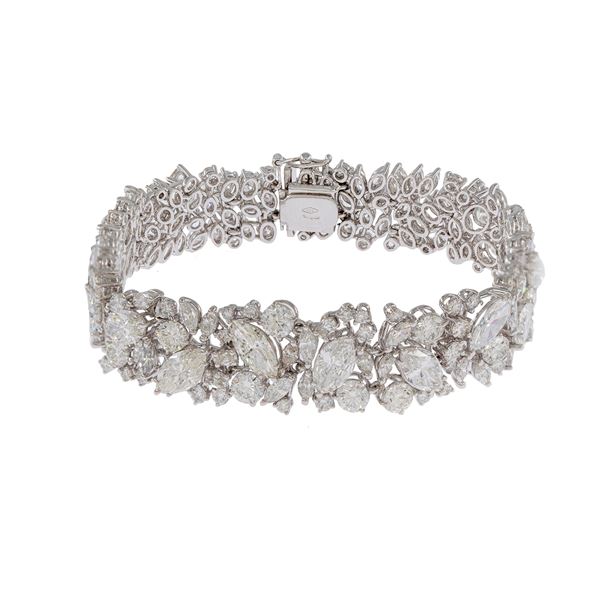 Bracciale in oro bianco 18kt e diamanti
