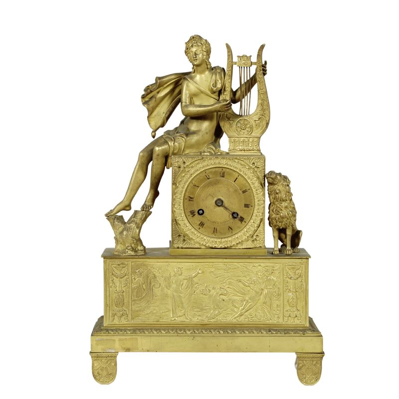Orologio da Tavolo in Bronzo Dorato