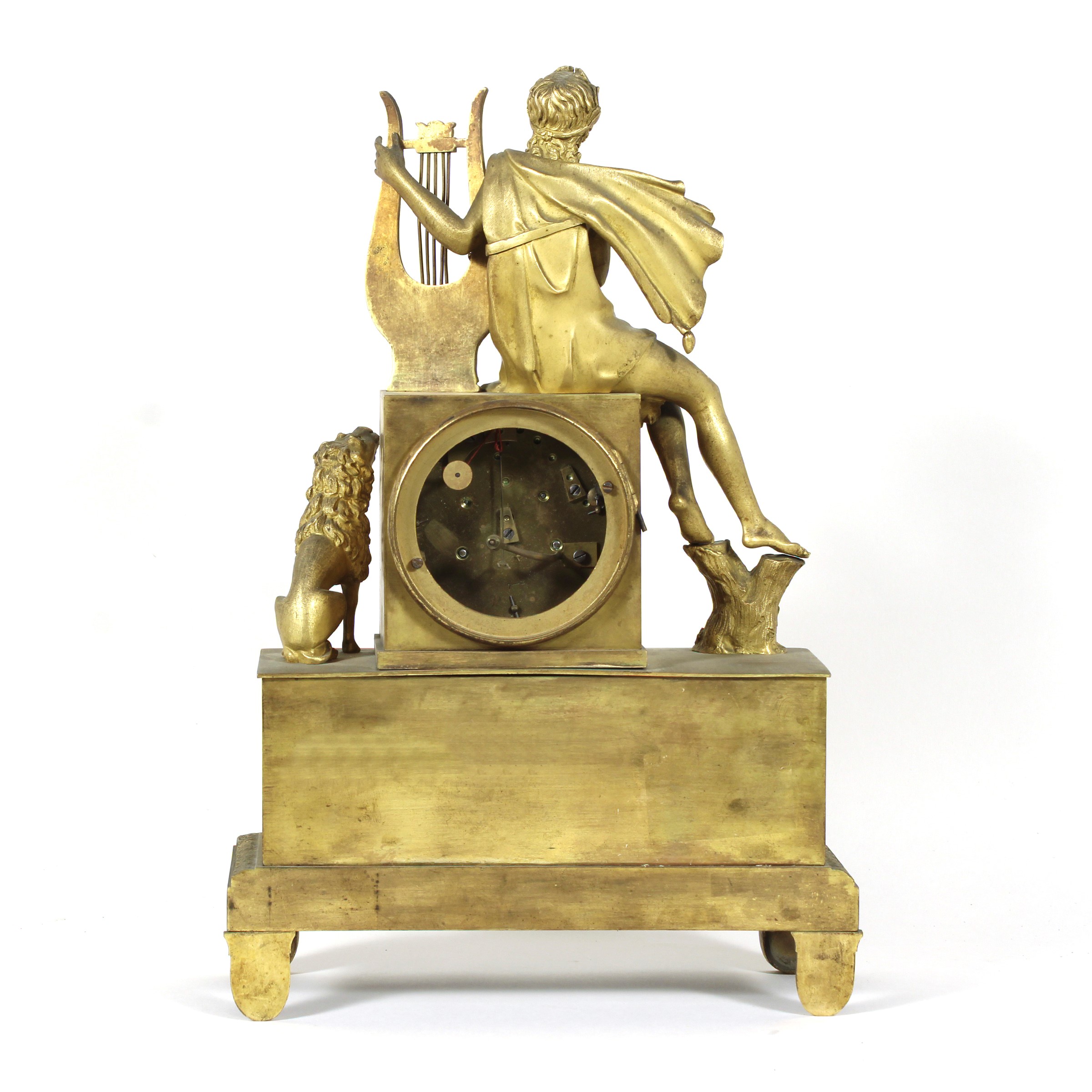 Orologio da tavolo in bronzo dorato