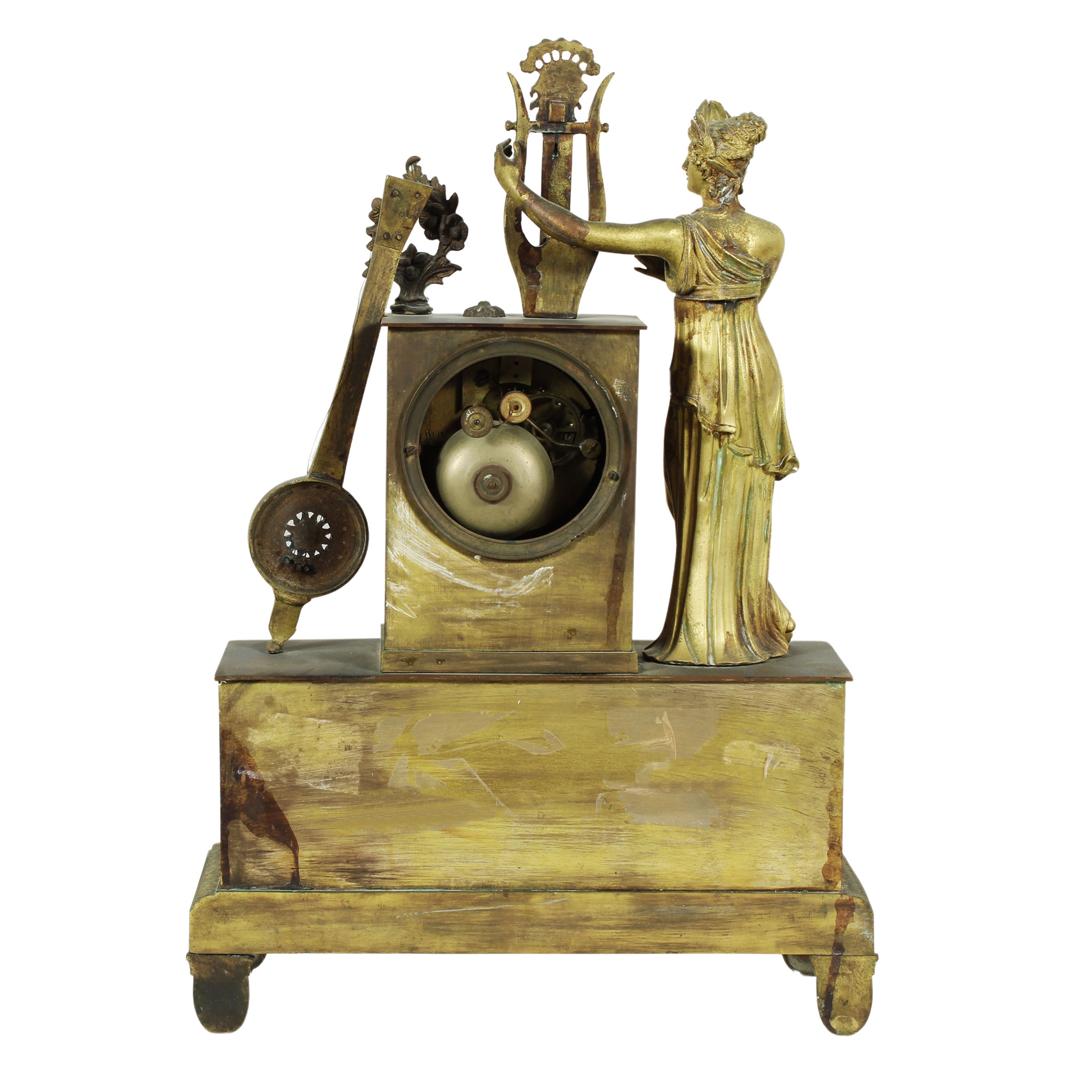 Orologio da tavolo in bronzo dorato