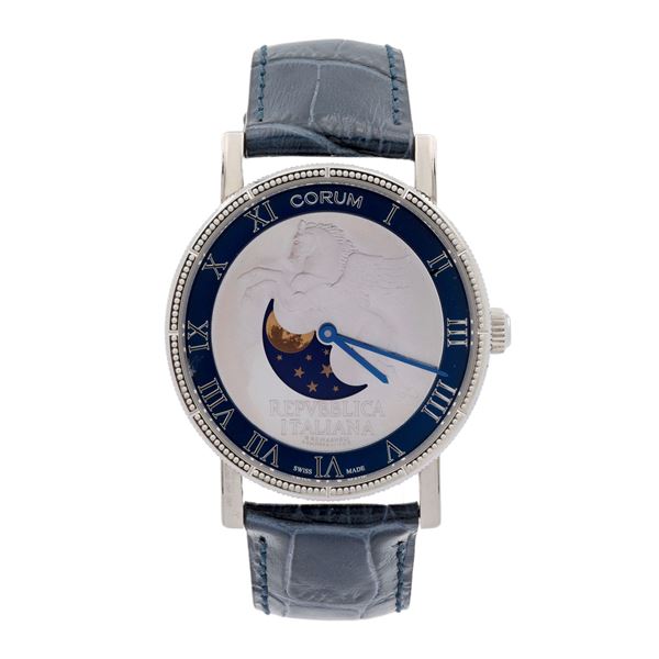 Corum Lunar Pegasus Blue 10 Lire, orologio da polso