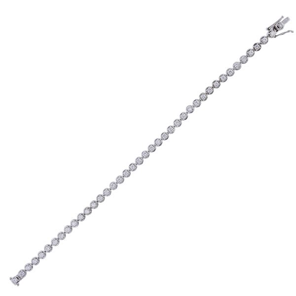 18kt white gold and diamonds Tennis bracelet  - Auction Jewels and Watches - Colasanti Casa d'Aste