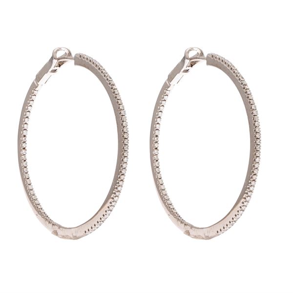 18kt white gold and diamonds earrings
