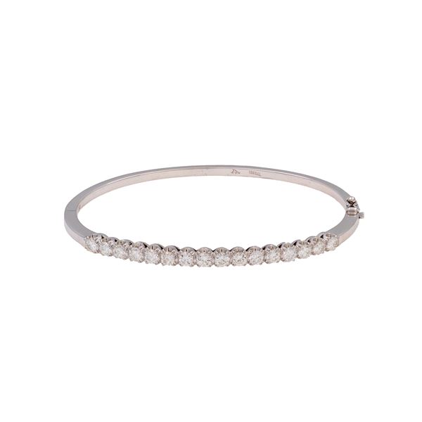 18kt white gold and diamonds cuff bracelet
