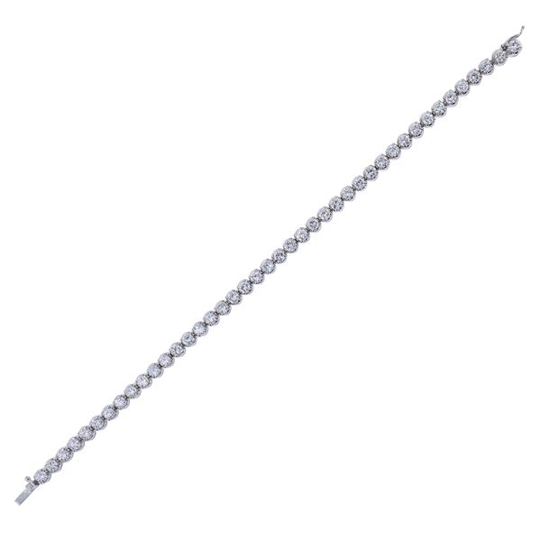 18kt white gold and diamonds Tennis bracelet  - Auction Jewels and Watches - Colasanti Casa d'Aste