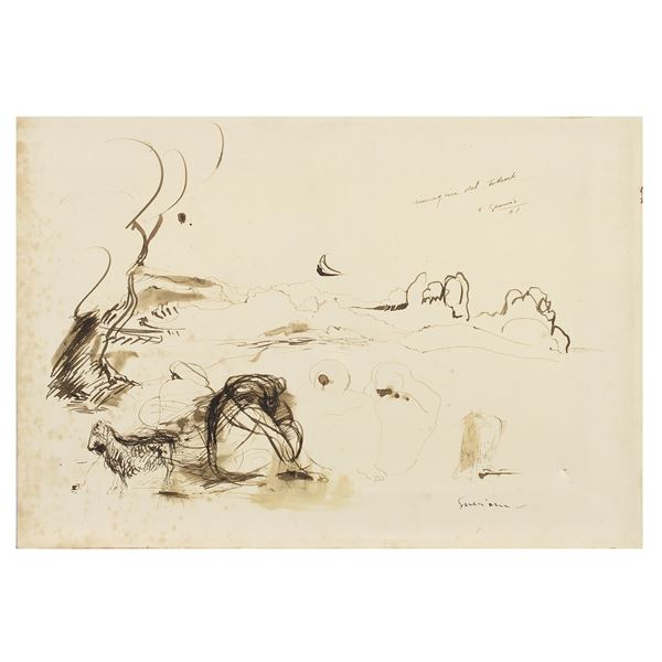 Piero Guccione  (Scicli 1935 - Modica 2018)  - Auction Modern and Contemporary Art - Web Only - Colasanti Casa d'Aste