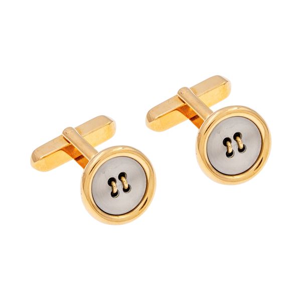 Bulgari button cufflinks