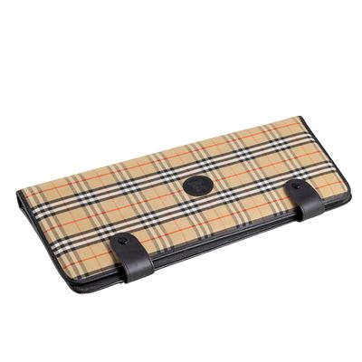 Burberry Porta Cravatte Tartan da Viaggio Vintage
