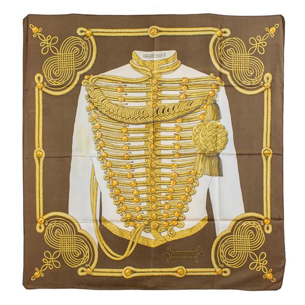 Hermes foulard vintage collezione Brandebourgs