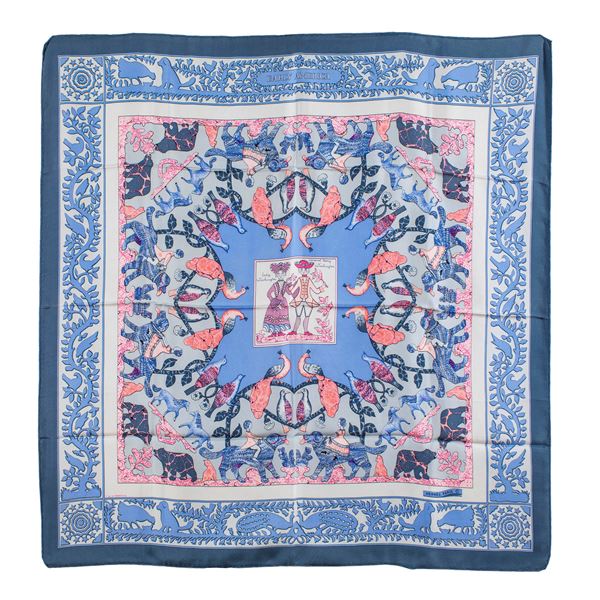 Hermes foulard vintage collezione Early America