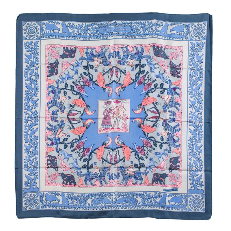 Hermes Foulard Vintage Collezione Early America