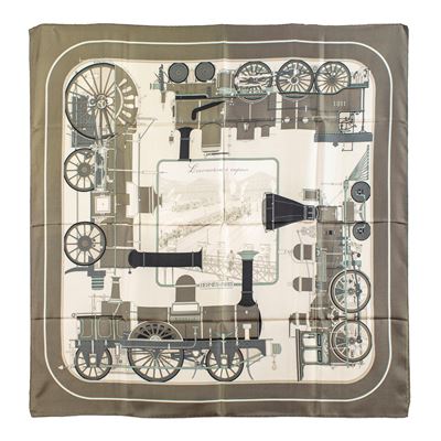 Hermes Foulard Vintage Collezione Locomotives À Vapeur