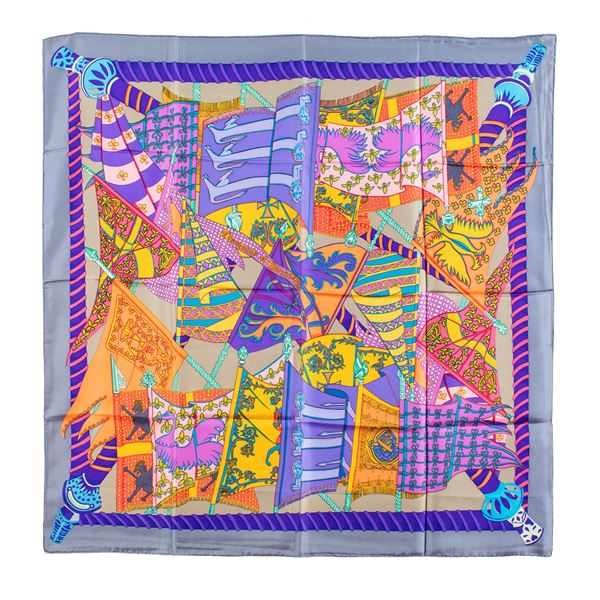 Hermes foulard vintage collezione Etendards et Bonnieres
