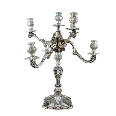 Candelabro a Sette Luci in Argento