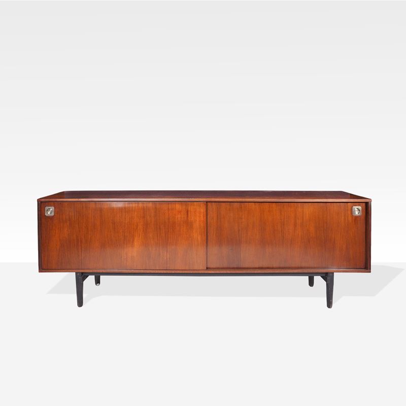 Prod. Stildomus, Sideboard in legno e acciaio, Italia, anni '60