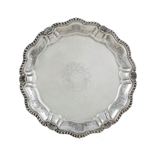 Salver in aregnto  (Italia, XX Sec.)  - Asta Argenti e l'Arte della Tavola - Colasanti Casa d'Aste