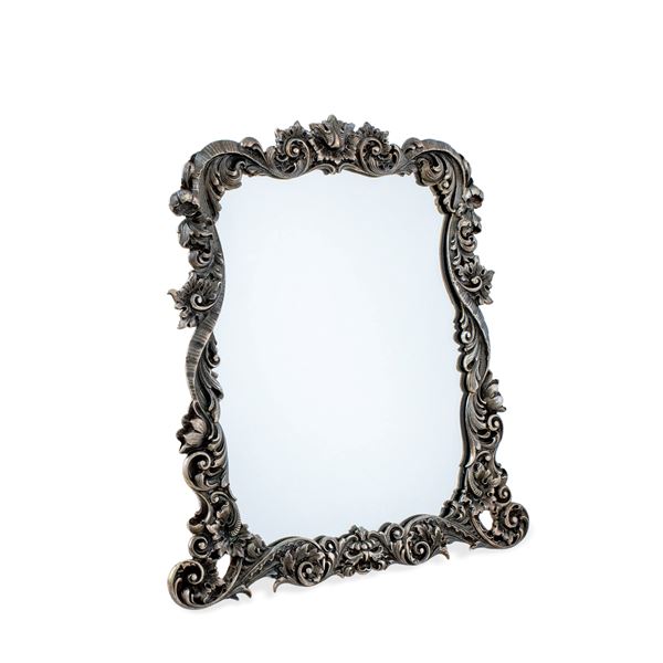 Silver table mirror  (Italy, 20th century)  - Auction Fine Silver and the Art of the Table - Colasanti Casa d'Aste