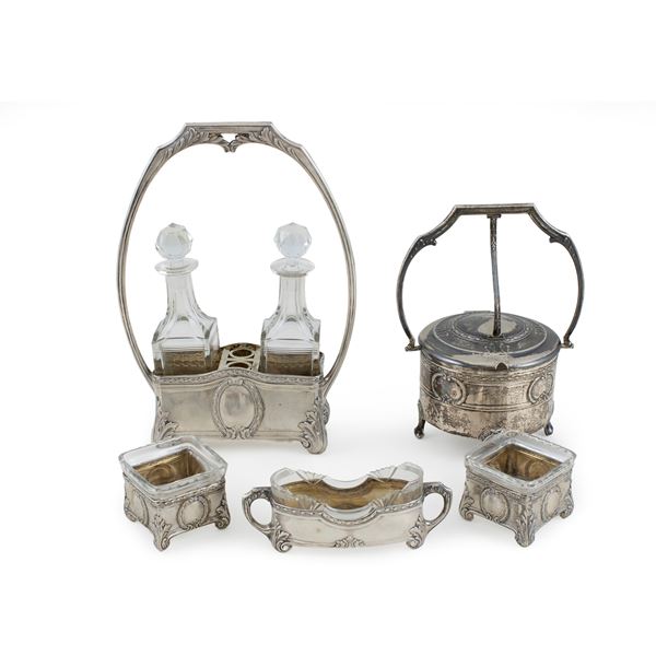 Silver tableware set (5)  (Italy, 20th century)  - Auction Fine Silver and the Art of the Table - Colasanti Casa d'Aste