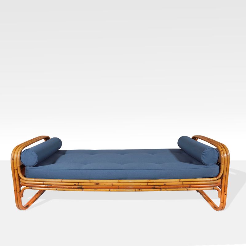 Manifattura italiana, Daybed in midollino e bambù con imbottitura