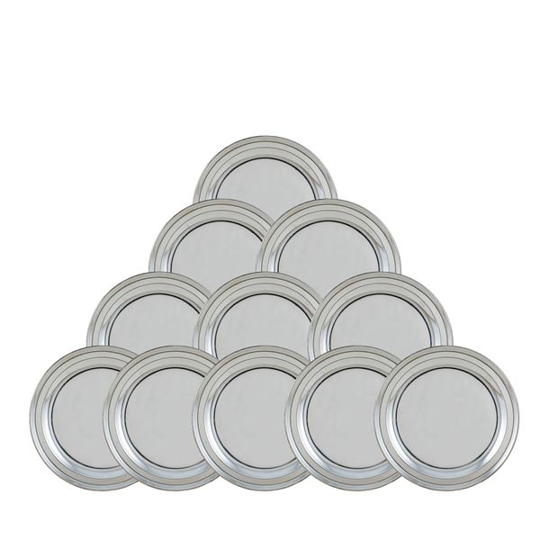 Set of silver coasters (12)  (Italy, 20th century)  - Auction Fine Silver and the Art of the Table - Colasanti Casa d'Aste