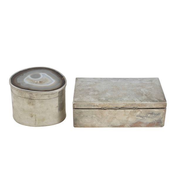 Group of silver boxes (2)  (20th century)  - Auction Fine Silver and the Art of the Table - Colasanti Casa d'Aste