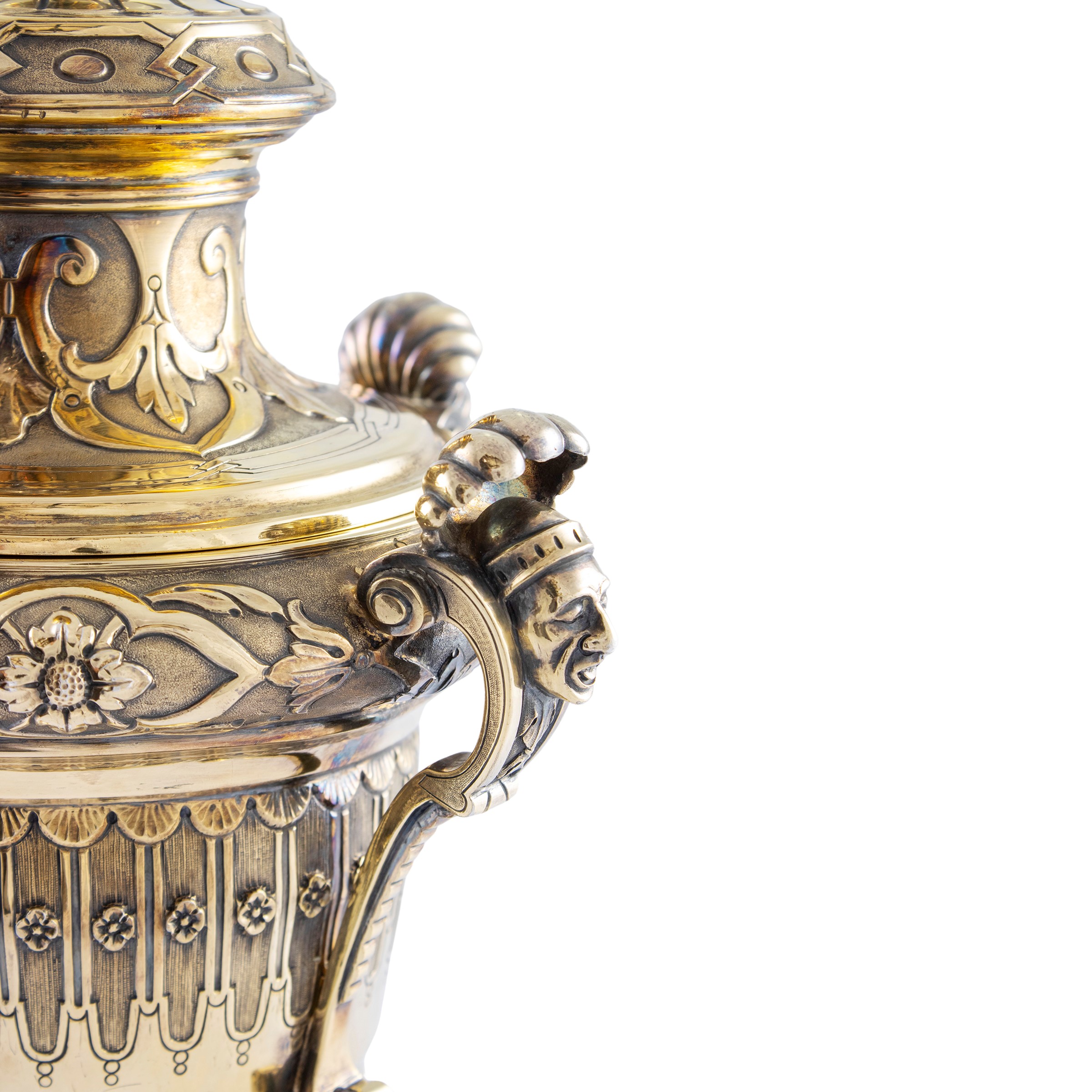 Coppa in argento e vermeil