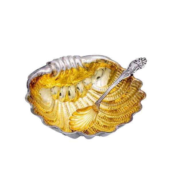 Silver and vermeil sugar bowl  (Italy, 20th century)  - Auction Fine Silver and the Art of the Table - Colasanti Casa d'Aste