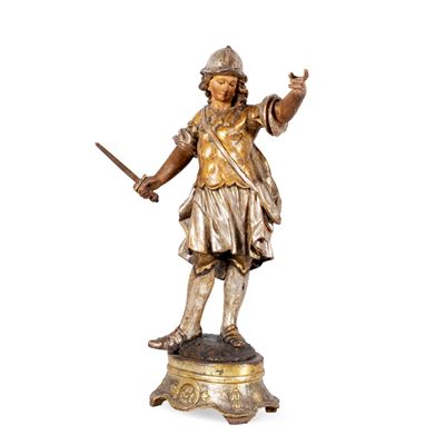 Scultura in Legno Argentato a Mecca e Legno Dorato