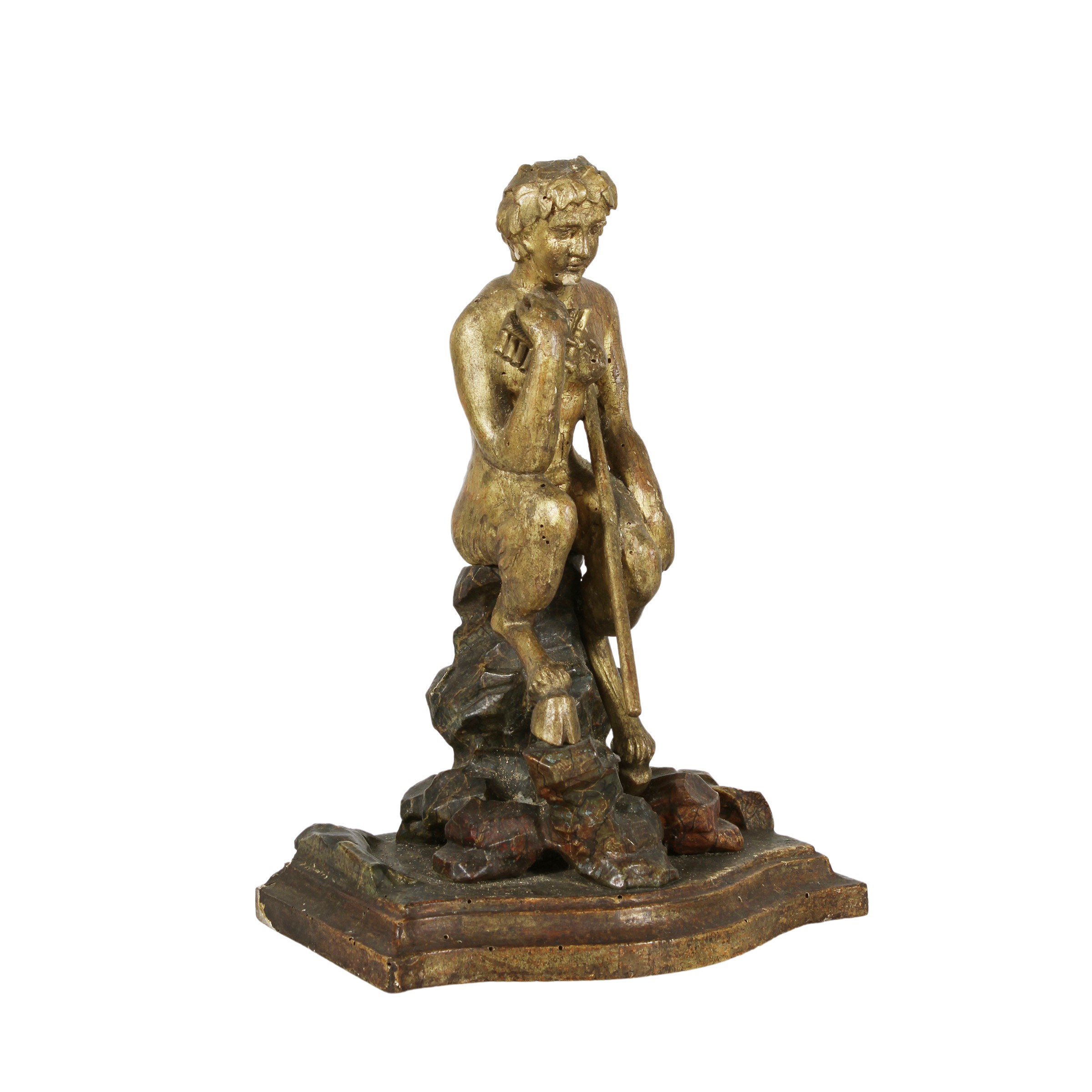 Scultura in Legno Dorato e Laccato