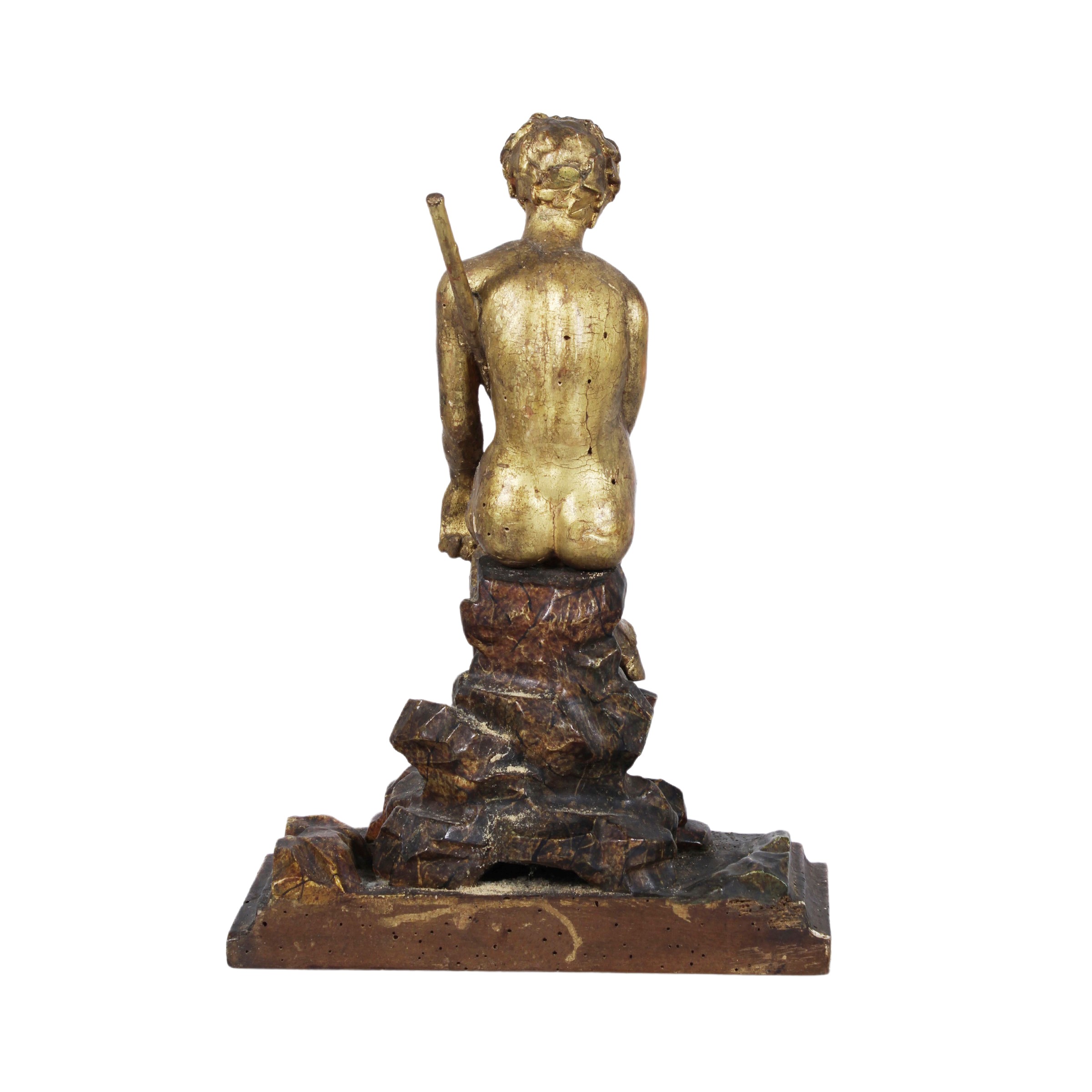 Scultura in Legno Dorato e Laccato