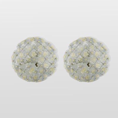 Flavio Poli, Lampade da soffitto in vetro soffiato e metallo, Murano, anni 50-60