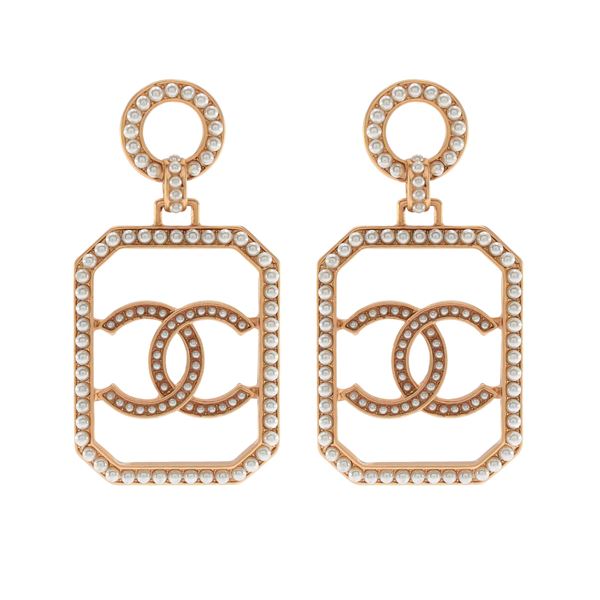 Chanel vintage bijou pendant earrings