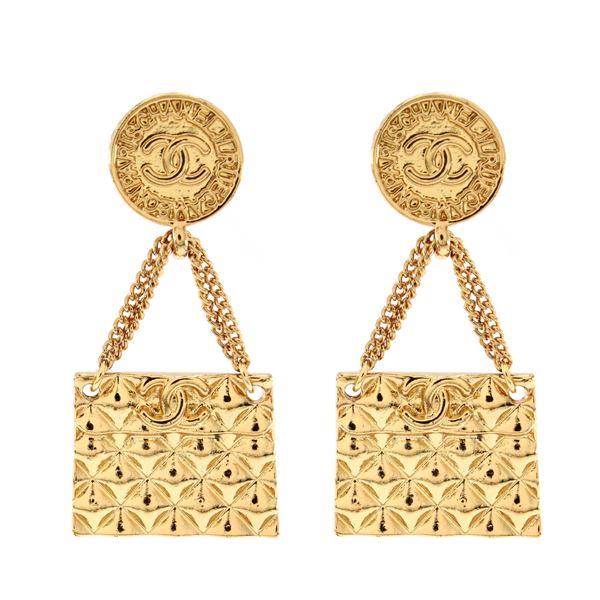 Chanel vintage bijou pendant earrings