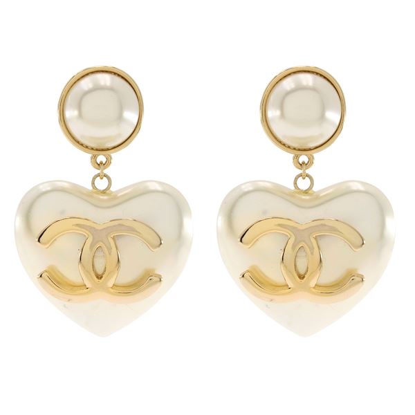 Chanel vintage bijou drop earrings