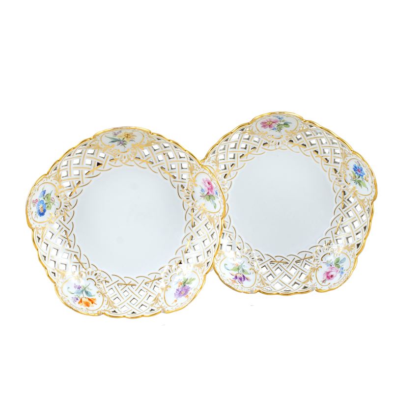 Meissen, Coppia di Cesti