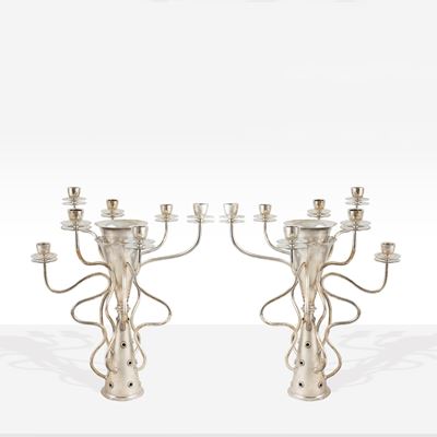Borek Sipek, Candelabri mod. Simon in metallo argentato