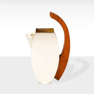 Cleto Munari, Caraffa in legno e metallo argentato