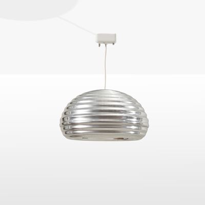 Achille Castiglioni, Lampada a sospensione modello Splugen Brau in metallo cromato
