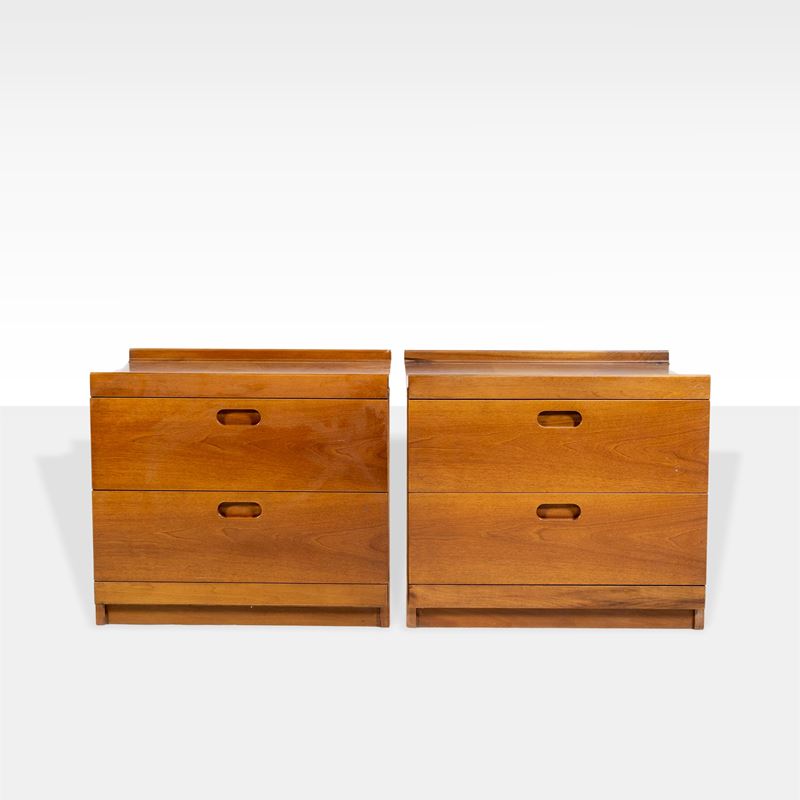 Tito Agnoli, Comodini modello Fiorenza, legno, Italia, 1968 circa